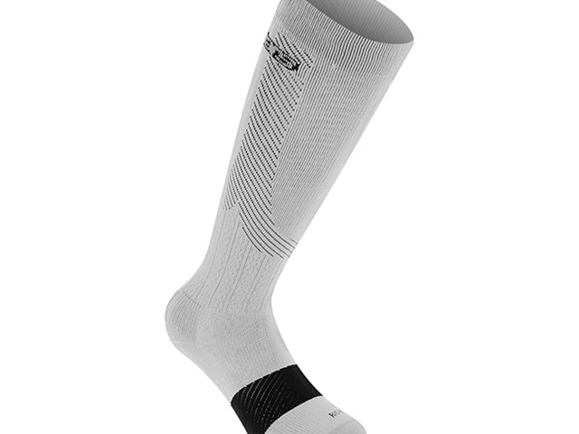 CALCETINES COMPRESSION BLANCO/GRIS