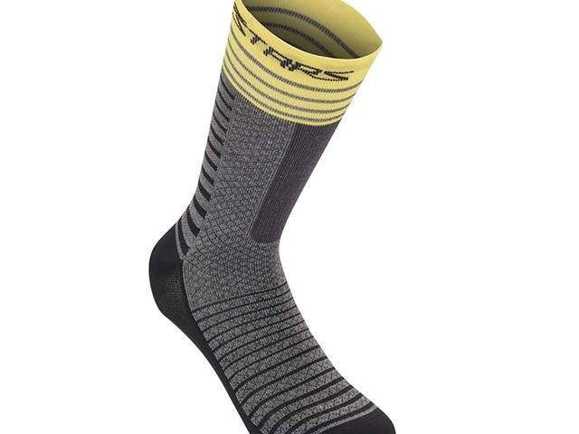 CALCETINES DROP 19 GRIS/AMARILLO